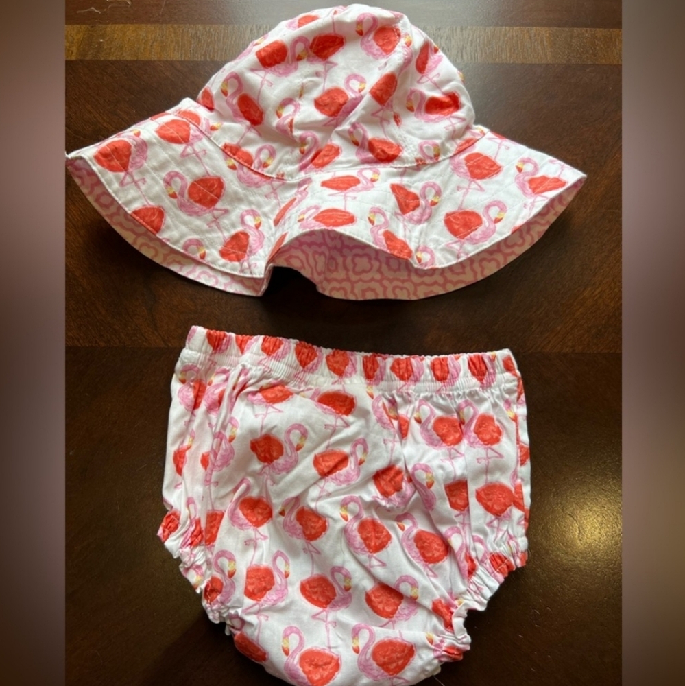 PBK 2pc Set 100% COTTON Baby Sun Hat Cover Swim POTTERY BARN KIDS - Picture 7 of 9